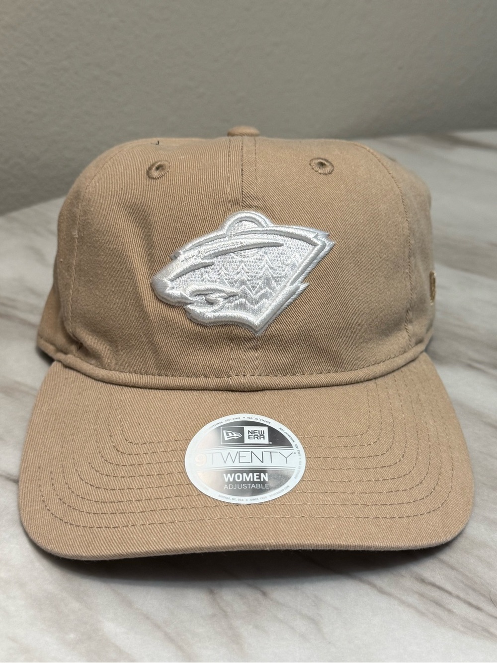 NHL WILD khaki silver logo woman’s hat NWT